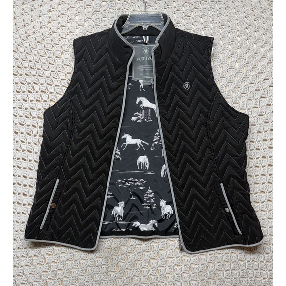 Ariat Jackets & Blazers - Ariat Tek Ashley Insulated Vest Women 2XL Black Double Zip Wind Water Protection